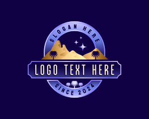 Tour - Desert Mountain Night logo design