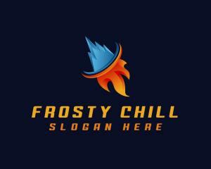 Ice - Fire Ice Element logo design