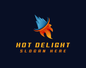 Fire Ice Element logo design