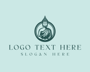 Peace - Buddha Peaceful Meditation logo design