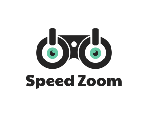 Zoom - Binocular Power Button logo design