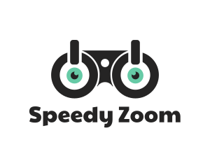 Zoom - Binocular Power Button logo design