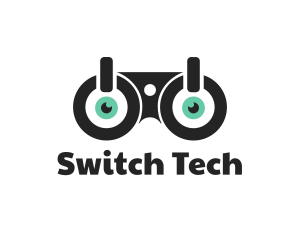 Switch - Binocular Power Button logo design