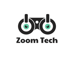 Zoom - Binocular Power Button logo design