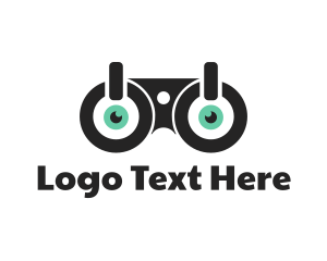 Look - Binocular Power Button logo design
