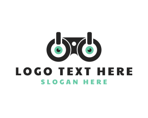 Zoom - Binocular Power Button logo design
