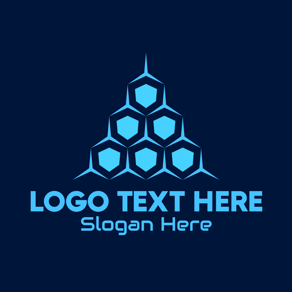 Blue Honeycomb Tech Logo | BrandCrowd Logo Maker