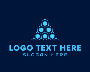 Hexagon - Honeycomb Networking Tech logo design