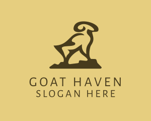 Goat Ram Animal logo design