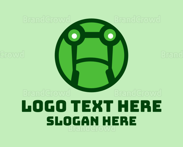 Round Green Frog Logo