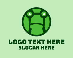 Lizard - Round Green Frog logo design
