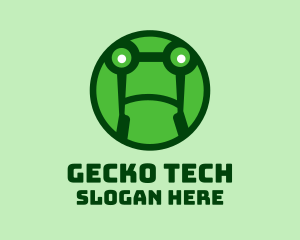 Gecko - Round Green Frog logo design