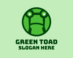Toad - Round Green Frog logo design