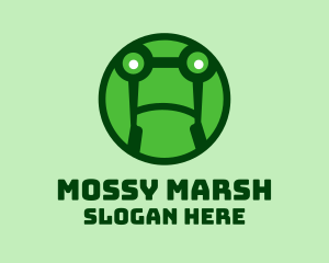 Swamp - Round Green Frog logo design