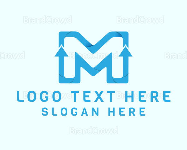 3D Growth Letter M Logo