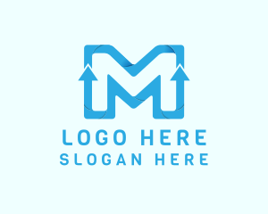 Download - 3D Growth Letter M logo design