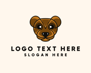 Toy Shop - Teddy Bear Face logo design