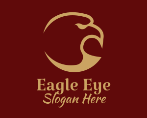 Gold Eagle Head  logo design