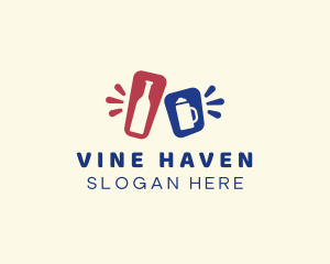 Wine Beer Bar logo design