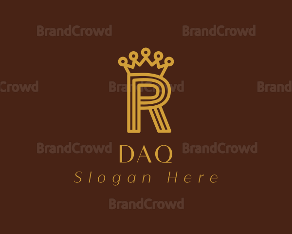 Royalty Crown Letter R Logo