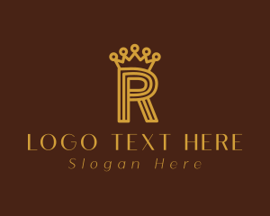 Gowns - Royalty Crown Letter R logo design