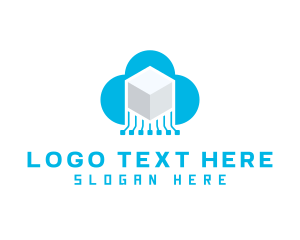 Migration - Cloud Circuit Cube logo design