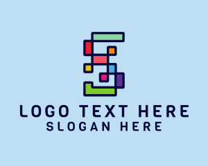 Digital Printing - Colorful Digital Letter S logo design