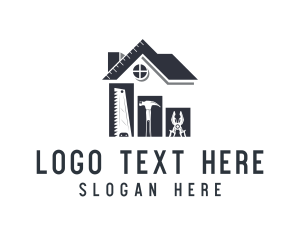 Woodworking - Construction Home Tools logo design