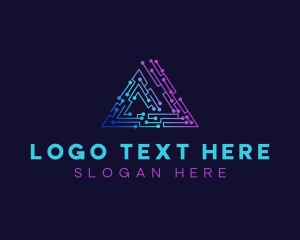 Web - Triangle Cyber Tech logo design