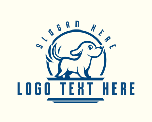 Canine - Puppy Dog Happy Tail logo design