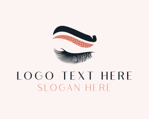 Beauty Vlogger - Eyelash Eyebrow Beauty logo design