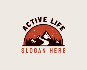 Road - Mountain Alpine Trek logo design
