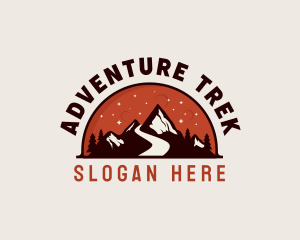 Trek - Mountain Alpine Trek logo design