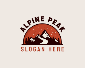 Alpine - Mountain Alpine Trek logo design