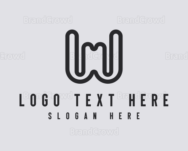 Digital Media Business Letter W Logo