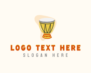 Percussion - Djembe African Drummer logo design