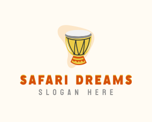 Djembe African Drummer logo design