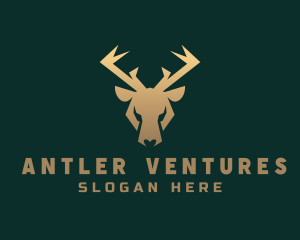 Golden Forest Stag  logo design