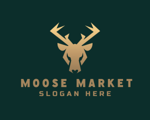 Golden Forest Stag  logo design