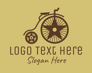 Wheel - Traditional Penny Farthing logo design