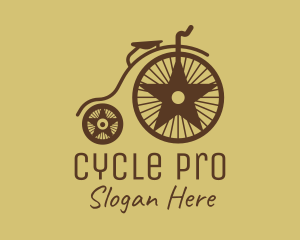 Traditional Penny Farthing logo design