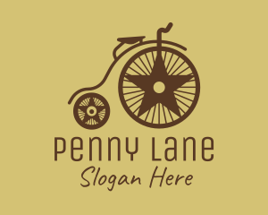 Traditional Penny Farthing logo design