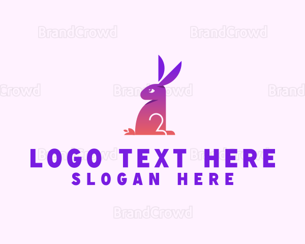 Gradient Rabbit Animal Logo