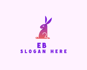 Bunny - Gradient Rabbit Animal logo design