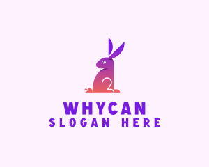 Gradient Rabbit Animal logo design