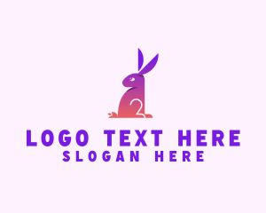 Gradient Rabbit Animal Logo