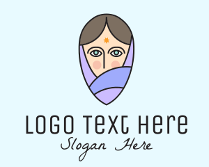 Lady - Hijab Muslim Woman logo design