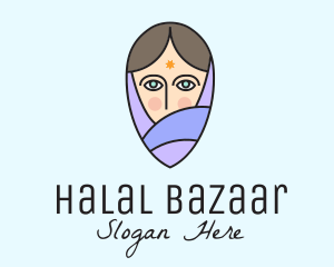 Muslim - Hijab Muslim Woman logo design