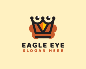 Owl Eyes Crown  logo design