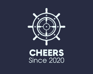 Seafarer - Maritime Steering Wheel Crosshair logo design